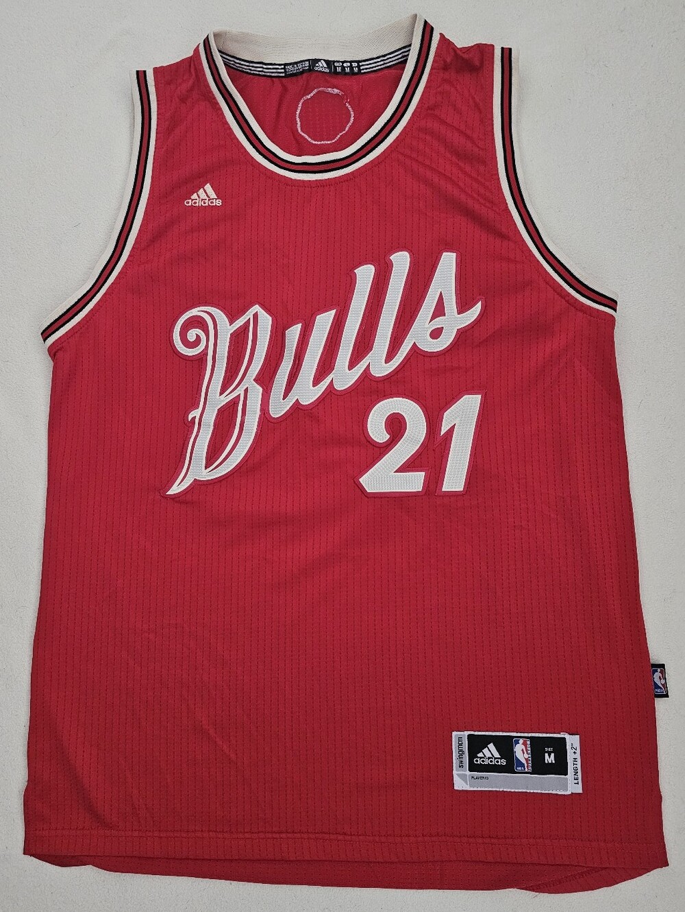 JIMMY BUTLER chicago Bulls NBA Adidas Swingman 2015 Christmas Jersey RARE SzM +2